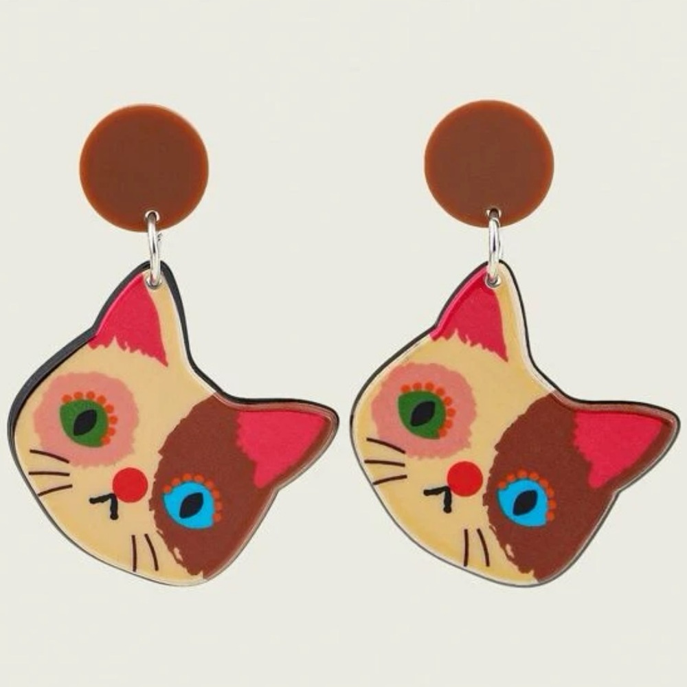 Acrylic Cat Earrings